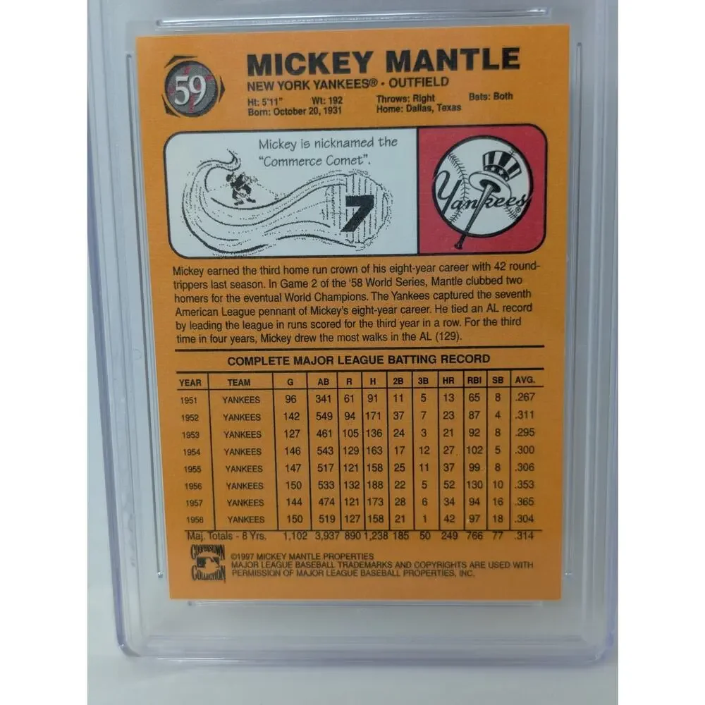 1997 Mickey Mantle Scoreboard New York Yankees 7 Collection 8‎ NM